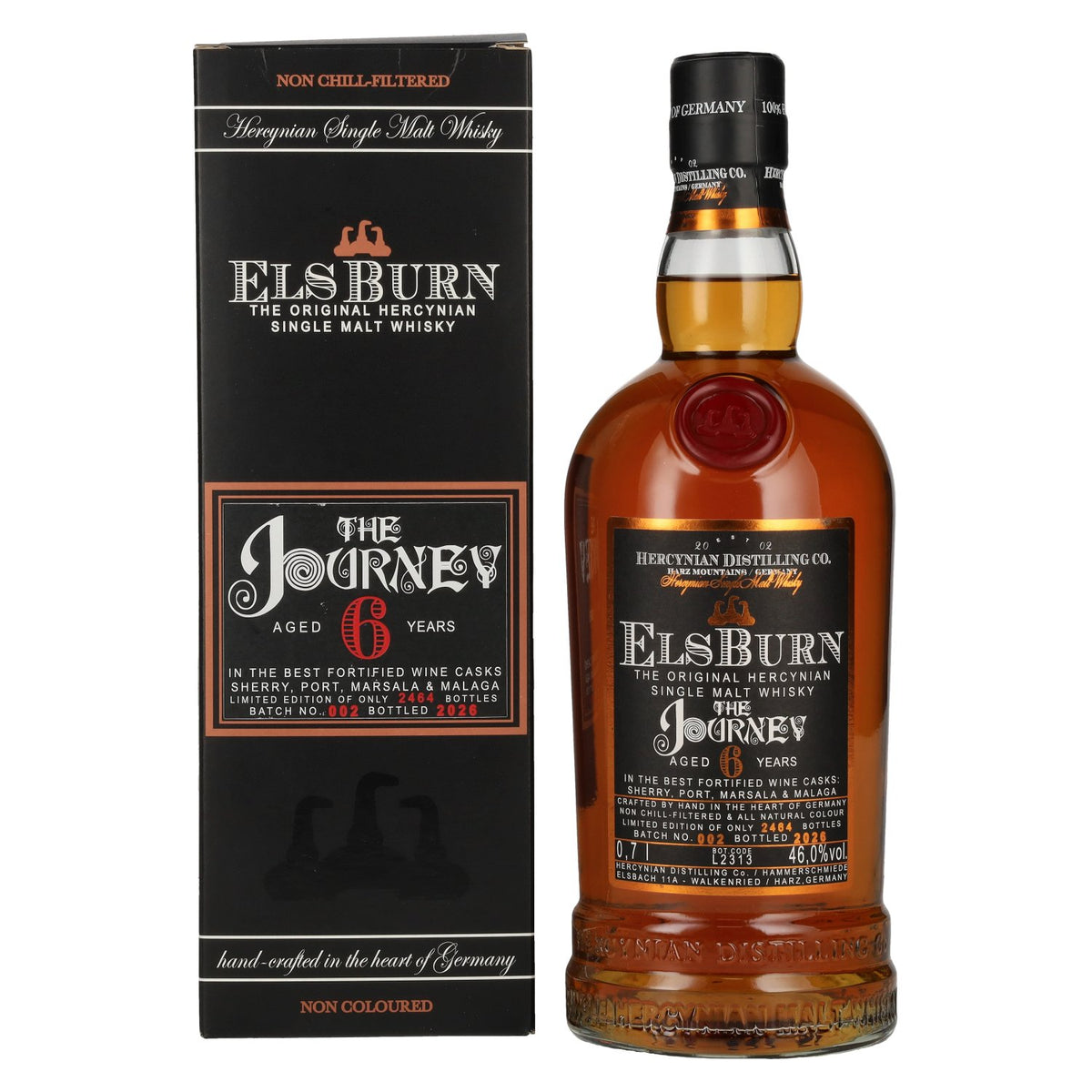 Elsburn 6 Years Old THE JOURNEY Single Malt Batch No. 002 2026 46% ABV 0.7l in a gift box