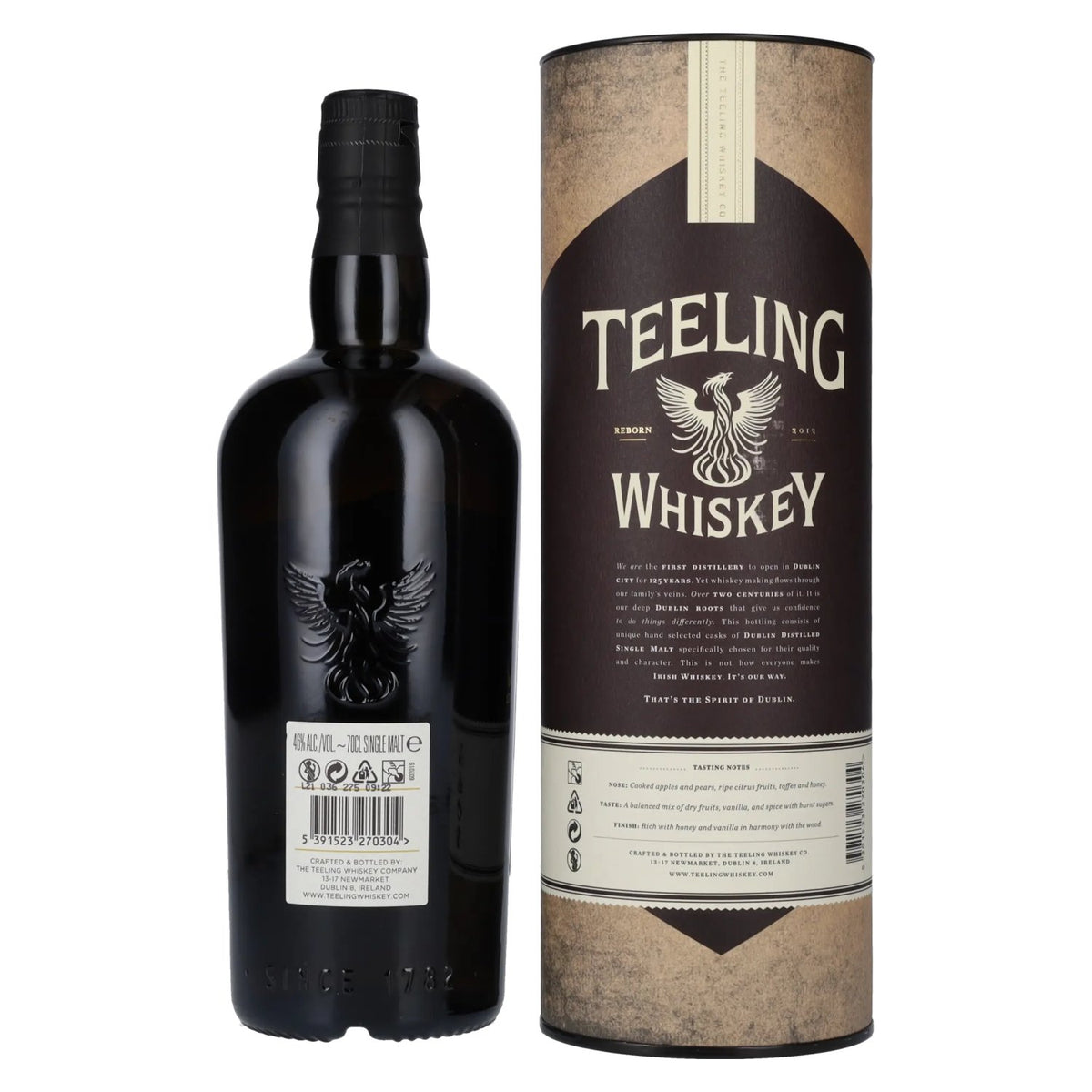 Teeling Whiskey SINGLE MALT Irish Whiskey 46% ABV 0.7l in a gift box