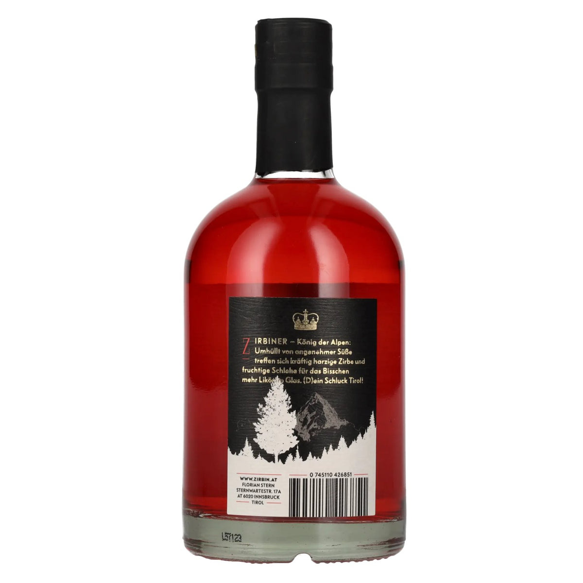 Zirbin Liqueur with Swiss stone pine, 26% vol., 0.5 l