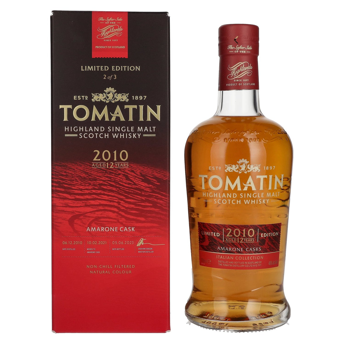 Tomatin 12 Years Old Italian Collection AMARONE CASKS 2010 46% Vol. 0.7l in gift box