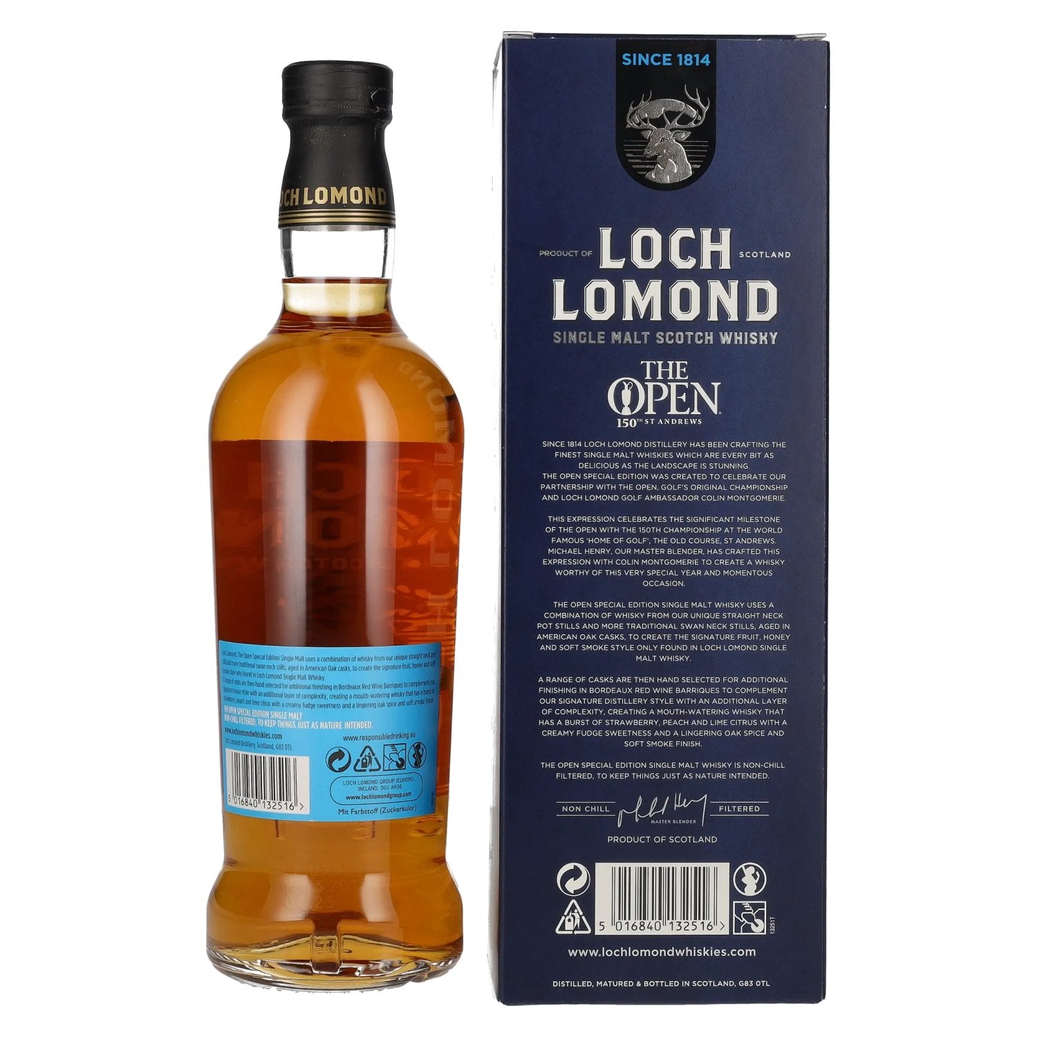 Loch Lomond THE OPEN 150th St. Andrews Special Edition 2022 46% Vol. 0.7L in gift box