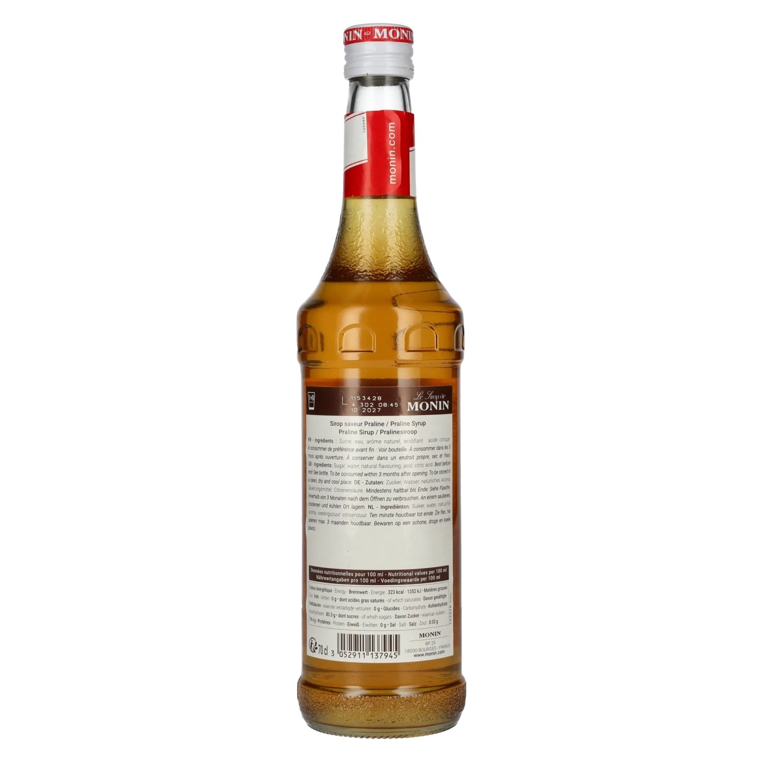 Le Sirop de Monin HASELNUSS-KARAMELL-PRALINE 0,7l