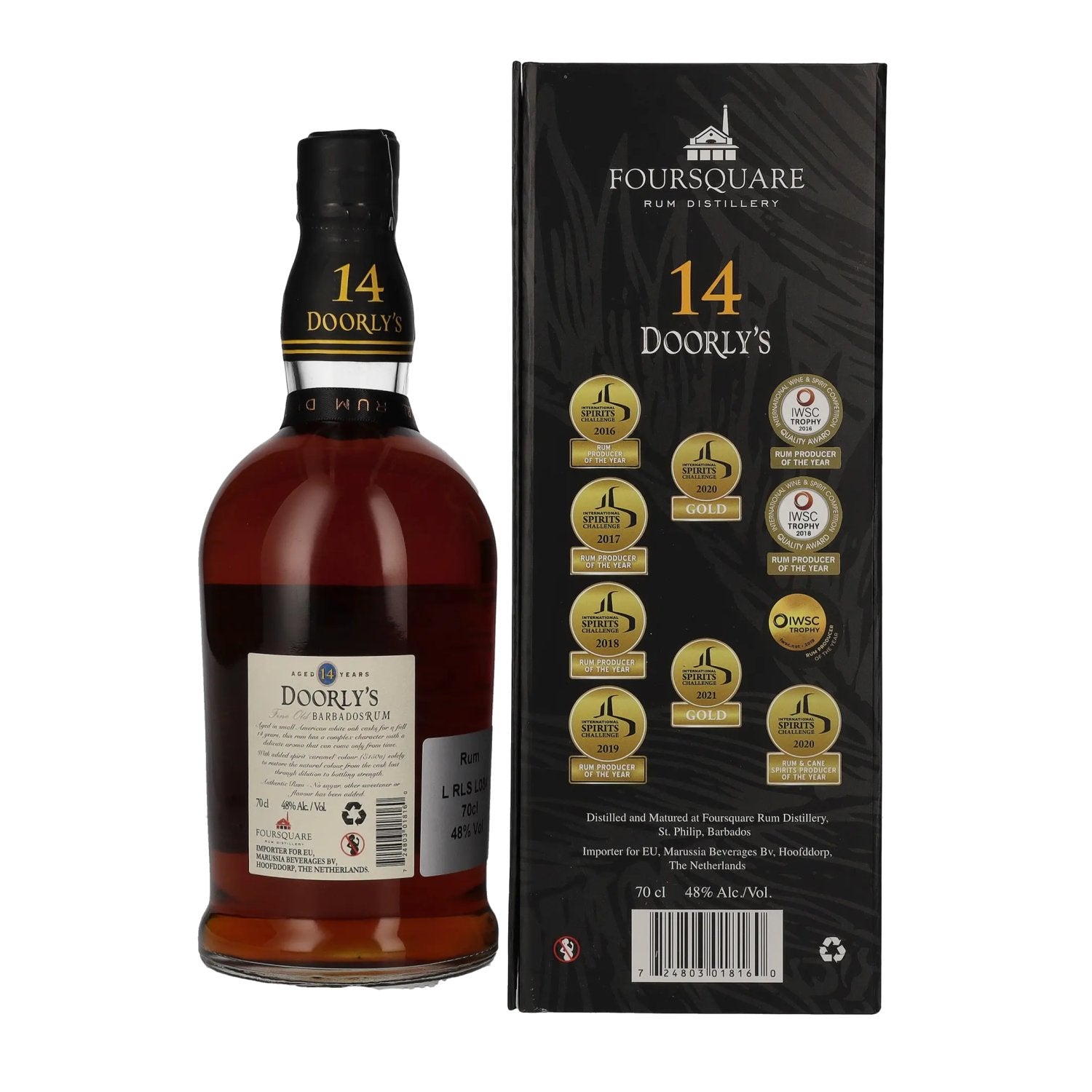 Doorly's 14 Years Old Fine Old Barbados Rum 48% Vol. 0,7l in Geschenkbox