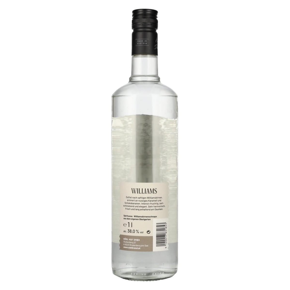 Hödl Hof WILLIAMS Williams Pear Schnapps 38% vol. 1 litre