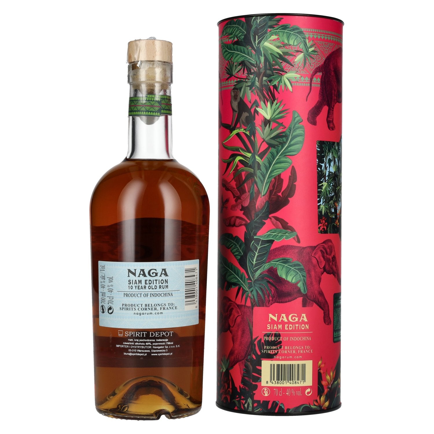 Naga 10 Years Old Indochinese Rum SIAM EDITION 40% Vol. 0,7l in Geschenkbox