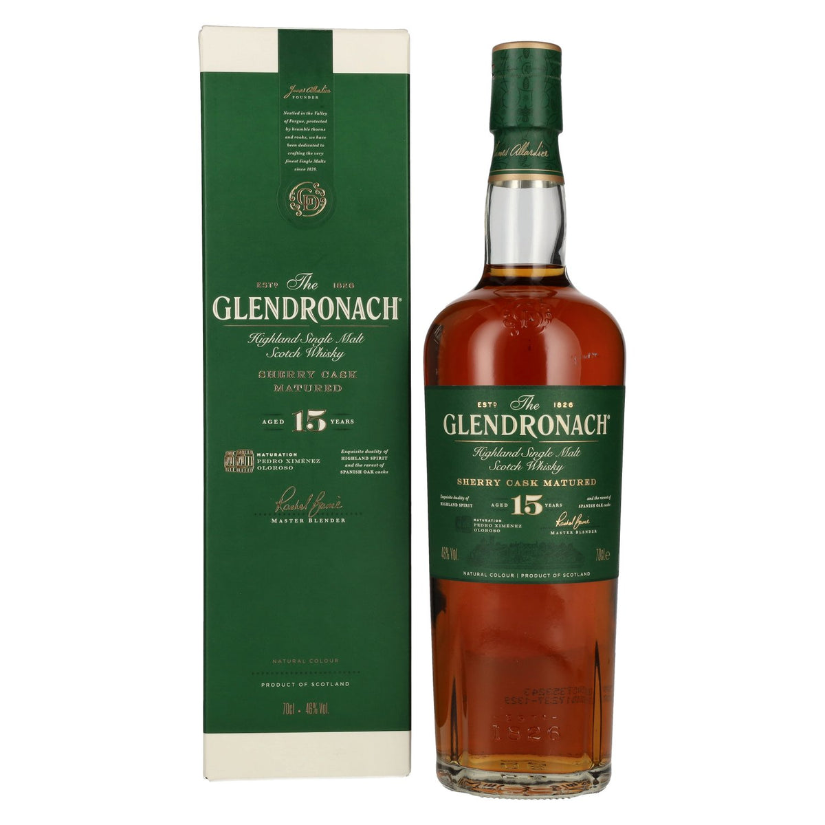 The GlenDronach 15 Years Old Highland Single Malt 46% Vol. 0.7l in gift box