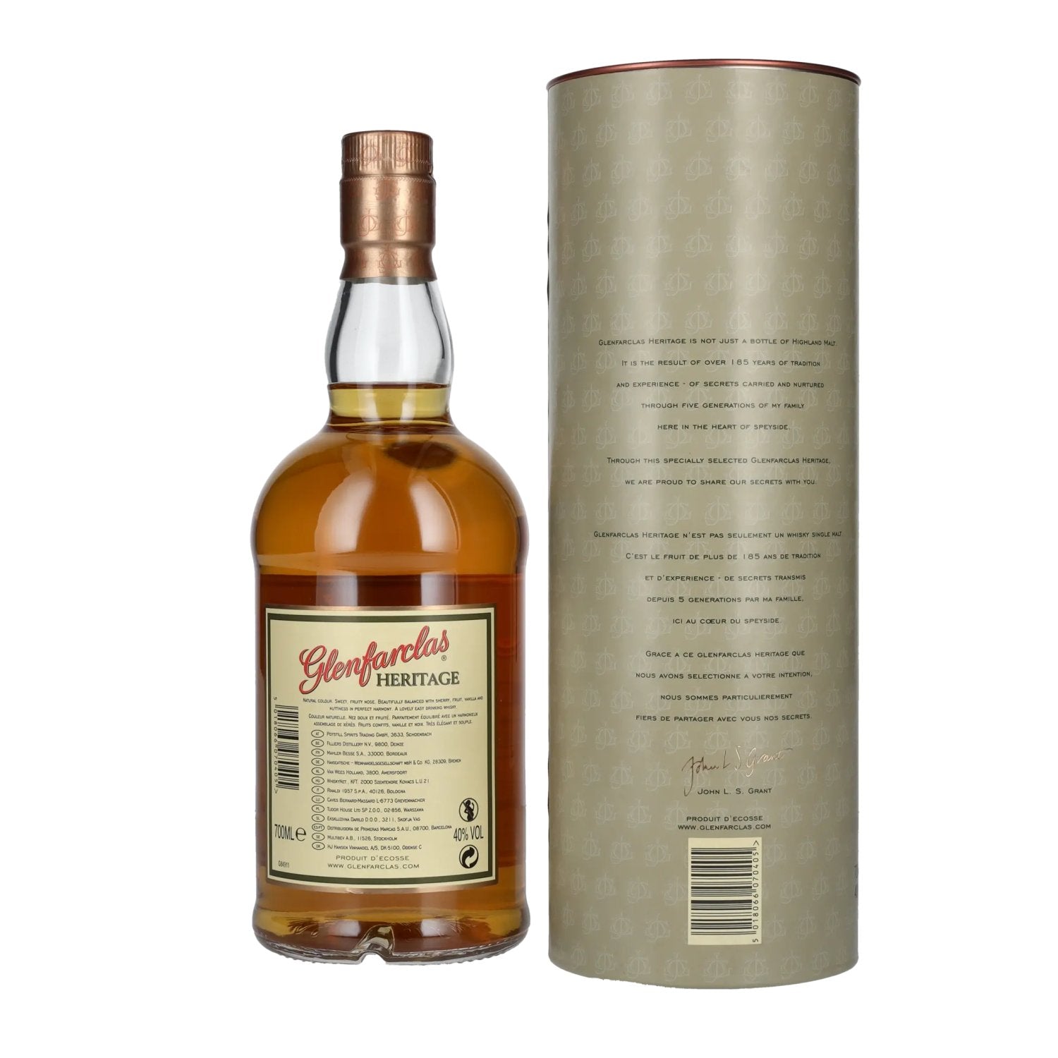 Glenfarclas HERITAGE Highland Single Malt Scotch Whisky 40% Vol. 0.7l in gift box