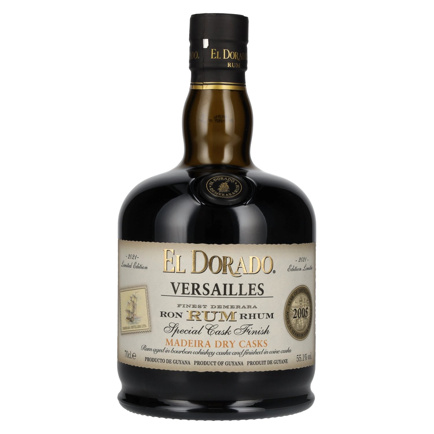 El Dorado Rum VERSAILLES Special Madeira Dry Casks 2005 55.1% Vol. 0.7l
