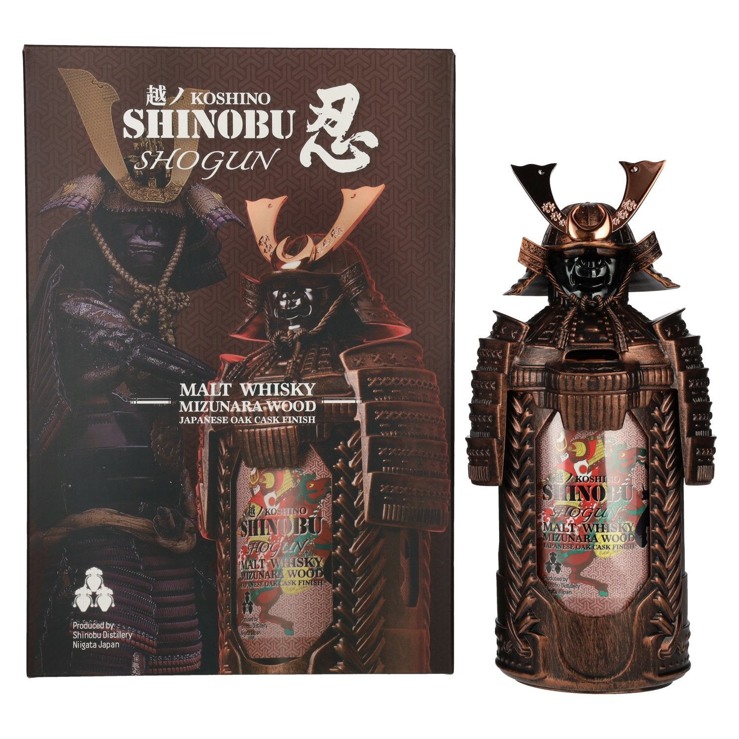 The Koshi-No Shinobu SHOGUN Malt Whisky Mizunara Wood Oak Cask Finish 43% Vol. 0,7l in Geschenkbox
