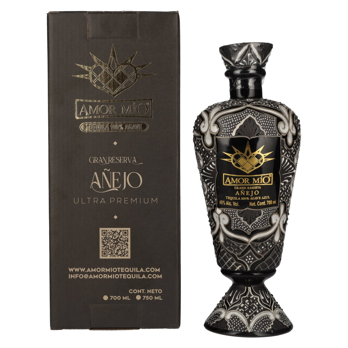 Amor Mío Tequila Gran Reserva Añejo 100% Agave Azul 40% Vol. 0,7l in Geschenkbox