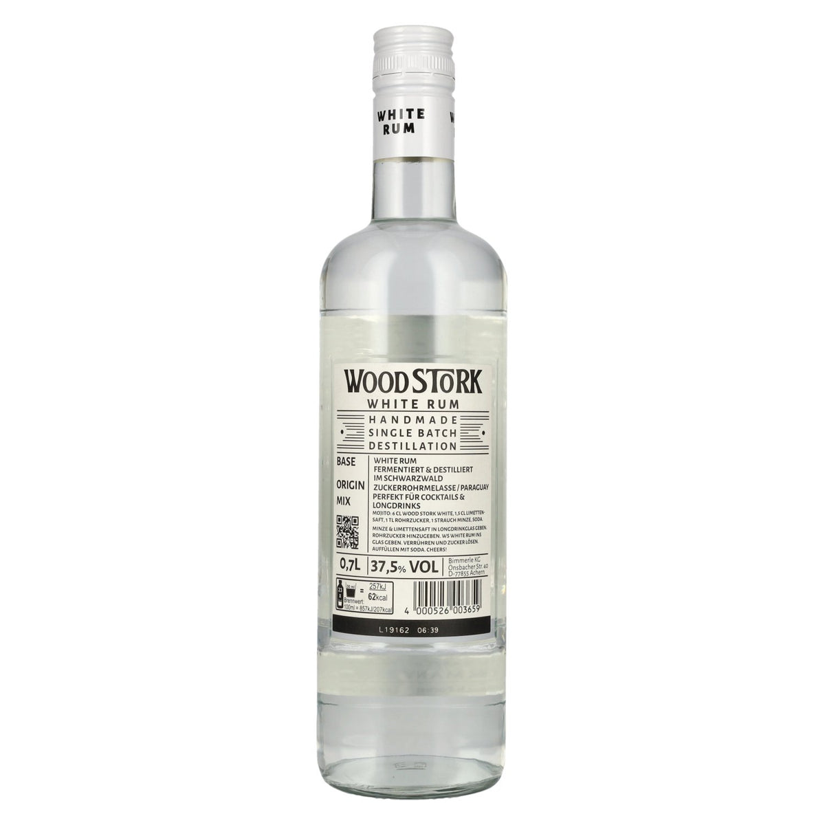 Wood Stork Black Forest White Rum 37,5% Vol. 0,7l