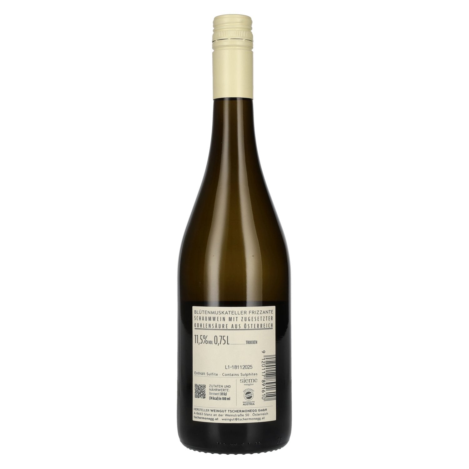 Tschermonegg Frizzante Yellow Muscat 11.5% Vol. 0.75l