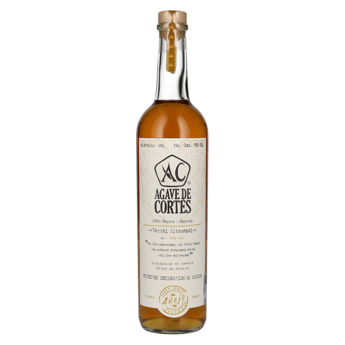 Agave de Cortés Mezcal Artesanal AÑEJO 45.6% vol. 0.7 l