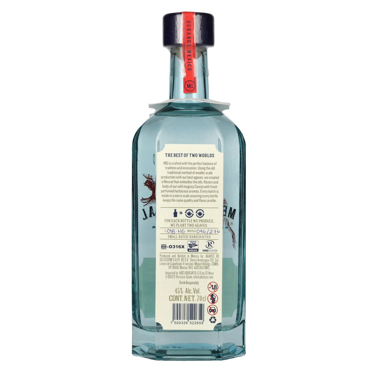 Mezcal MG Mezcal Artesanal 100% Agave Durangensis PDO 45% Vol. 0.7l