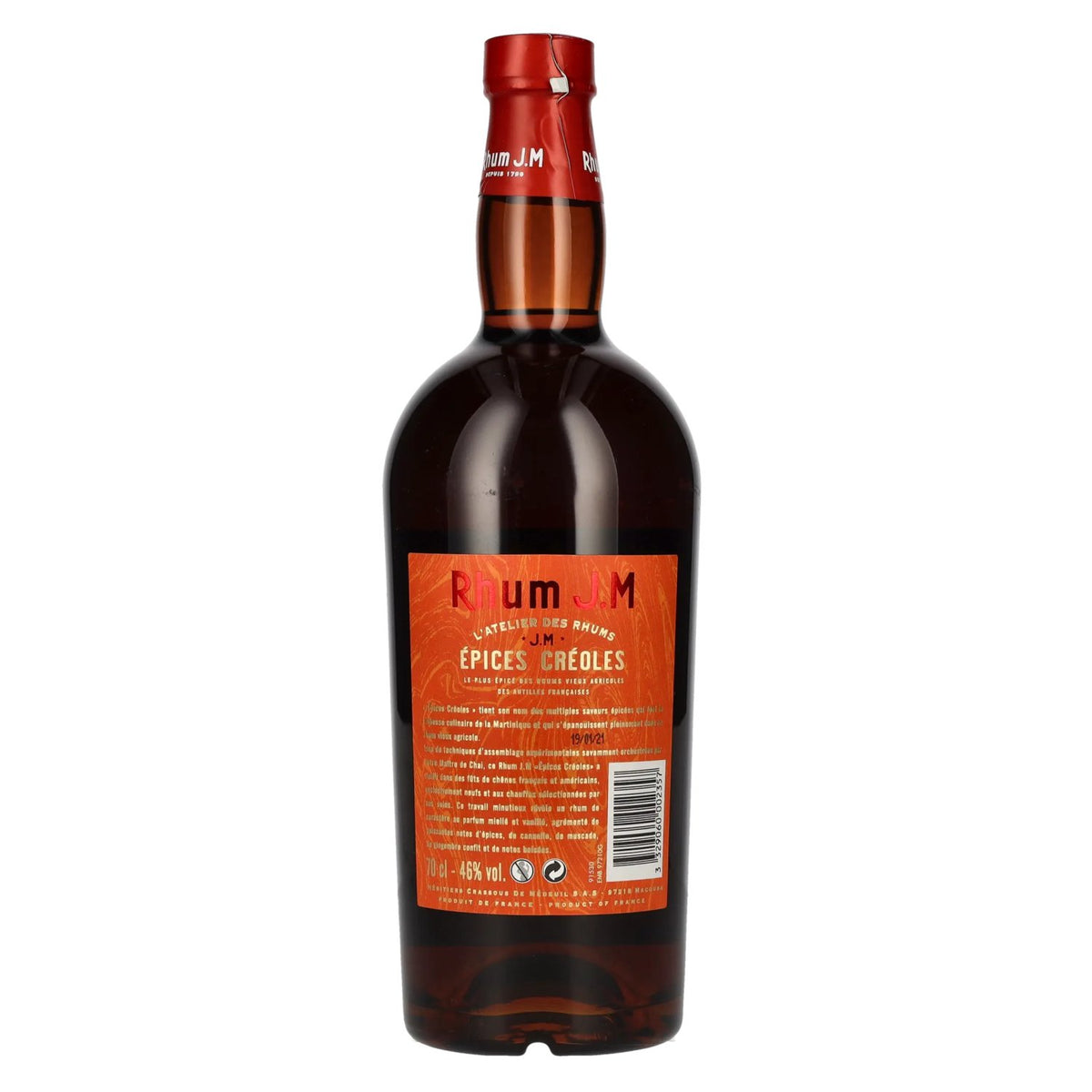 Rhum J.M SPICED CARIBBEAN Agricole Rum 46% Vol. 0.7L