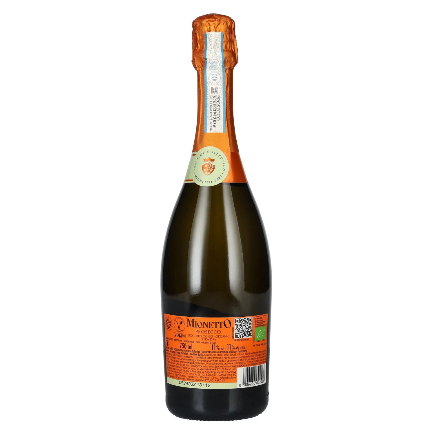 Mionetto Prosecco BIO Organic Extra Dry DOC 11% Vol. 0,75l