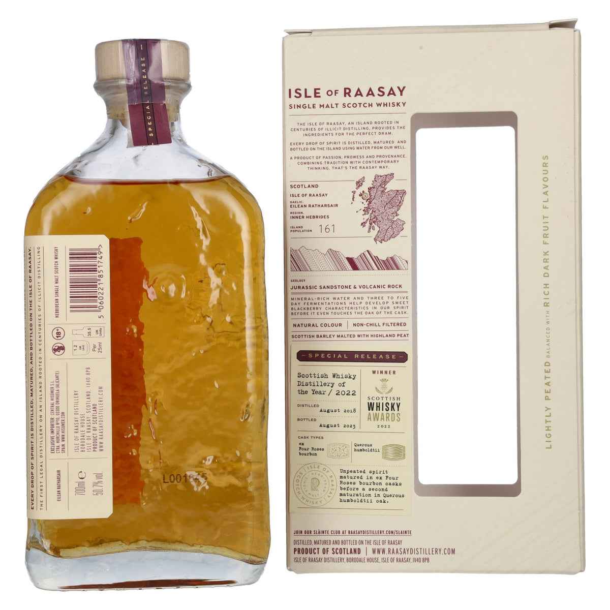 Isle of Raasay Quercus Humboldtii Oak Single Malt Special Release 50,7% Vol. 0,7l in gift box