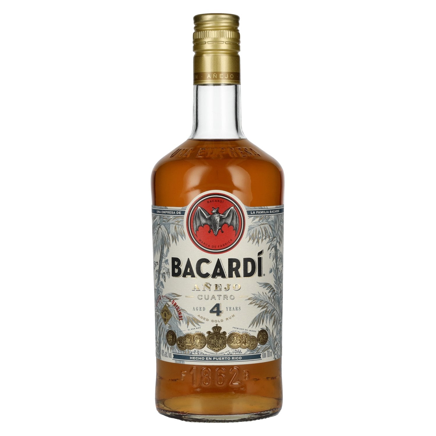 Bacardi 4 Years Old AÑEJO CUATRO Gold Rum 40% Vol. 0.7l