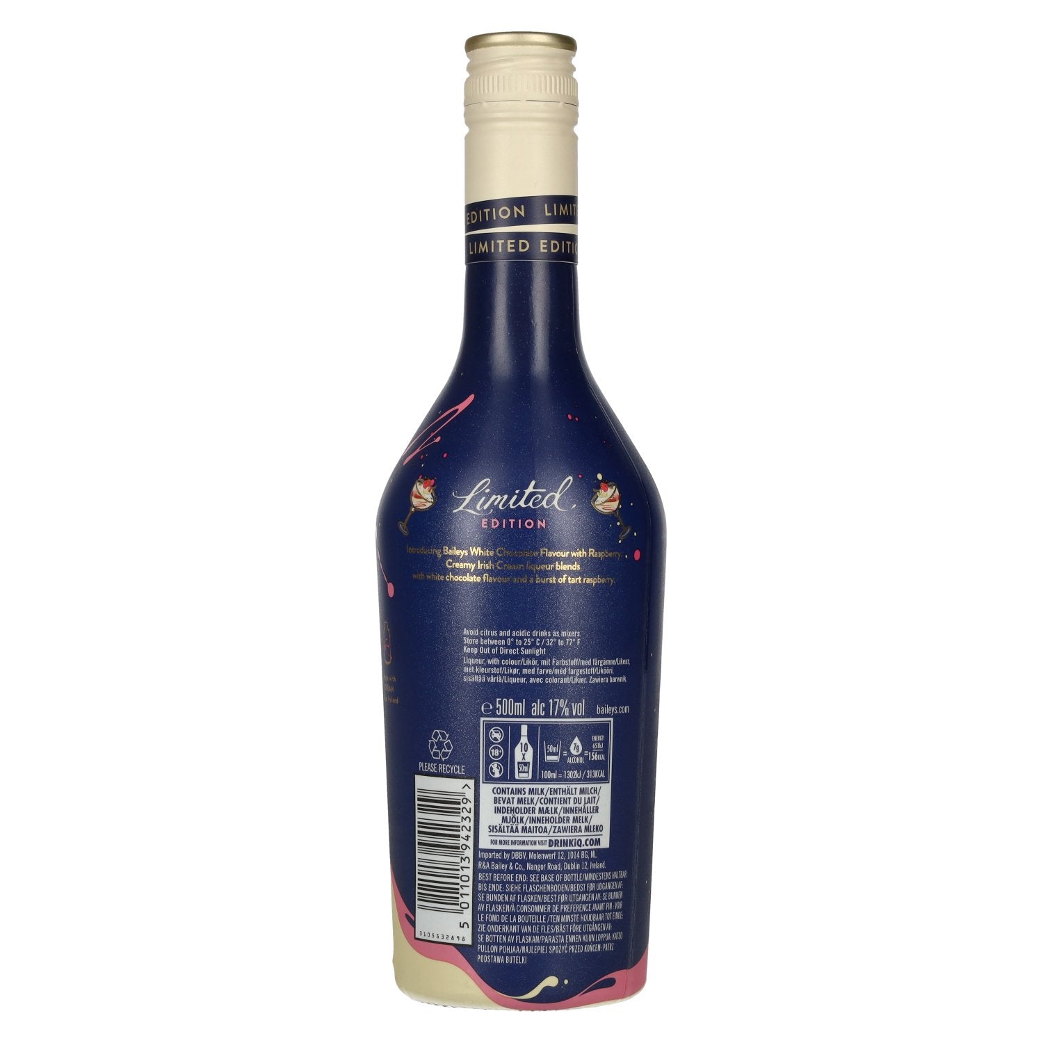 Baileys White Chocolate with Raspberry Irish Cream Liqueur Limited Edition 17% Vol. 0.5l