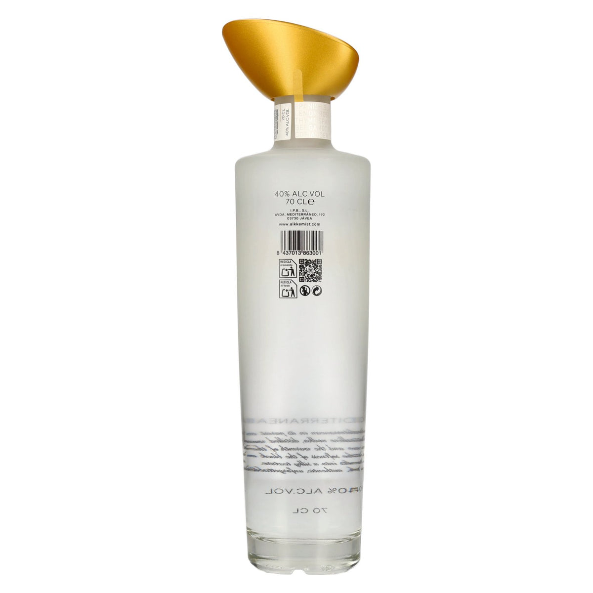 Alkkemist Vodka Mediterranean 40% ABV 0.7l