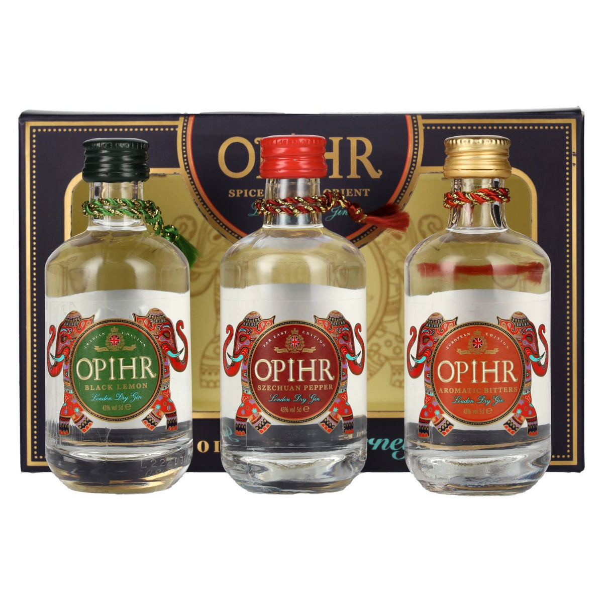 Opihr Gin SPICES OF THE ORIENT London Dry Gin Mini Set 43% vol. 3 x 0.05 l