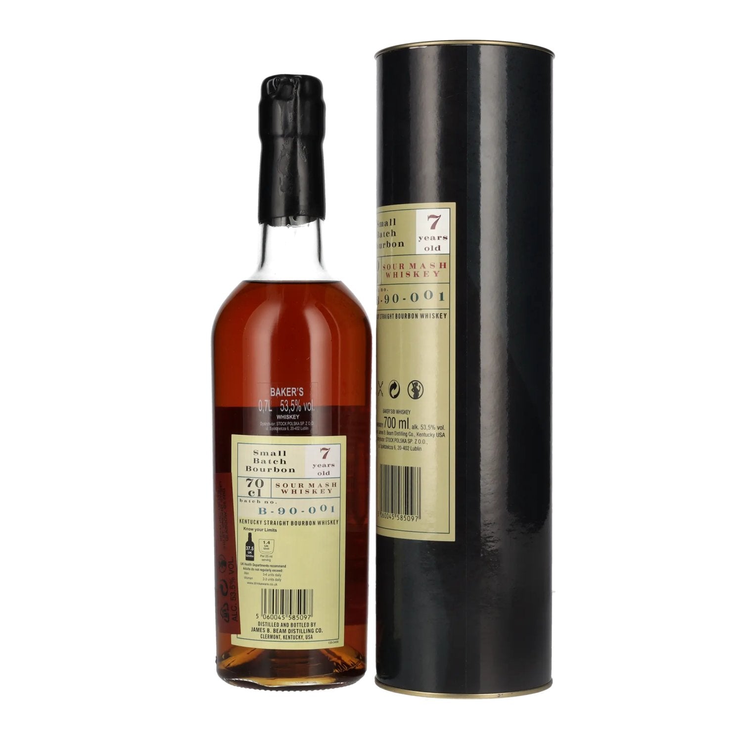 Baker's 7 Years Old Kentucky Straight Bourbon Whiskey 53,5% Vol. 0,7l in Geschenkbox