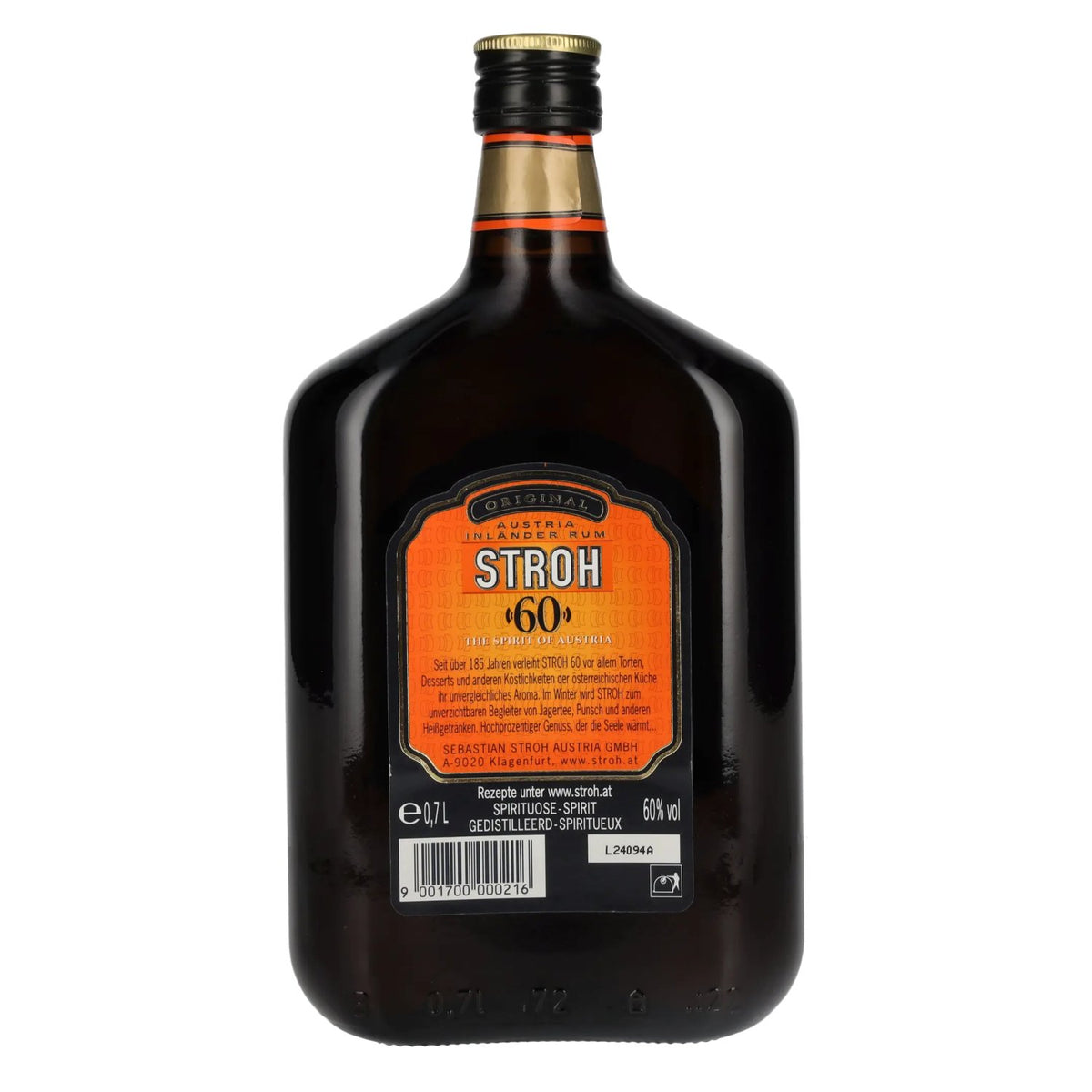 Stroh 60 Original Austria Inländer Rum 60% Vol. 0.7L