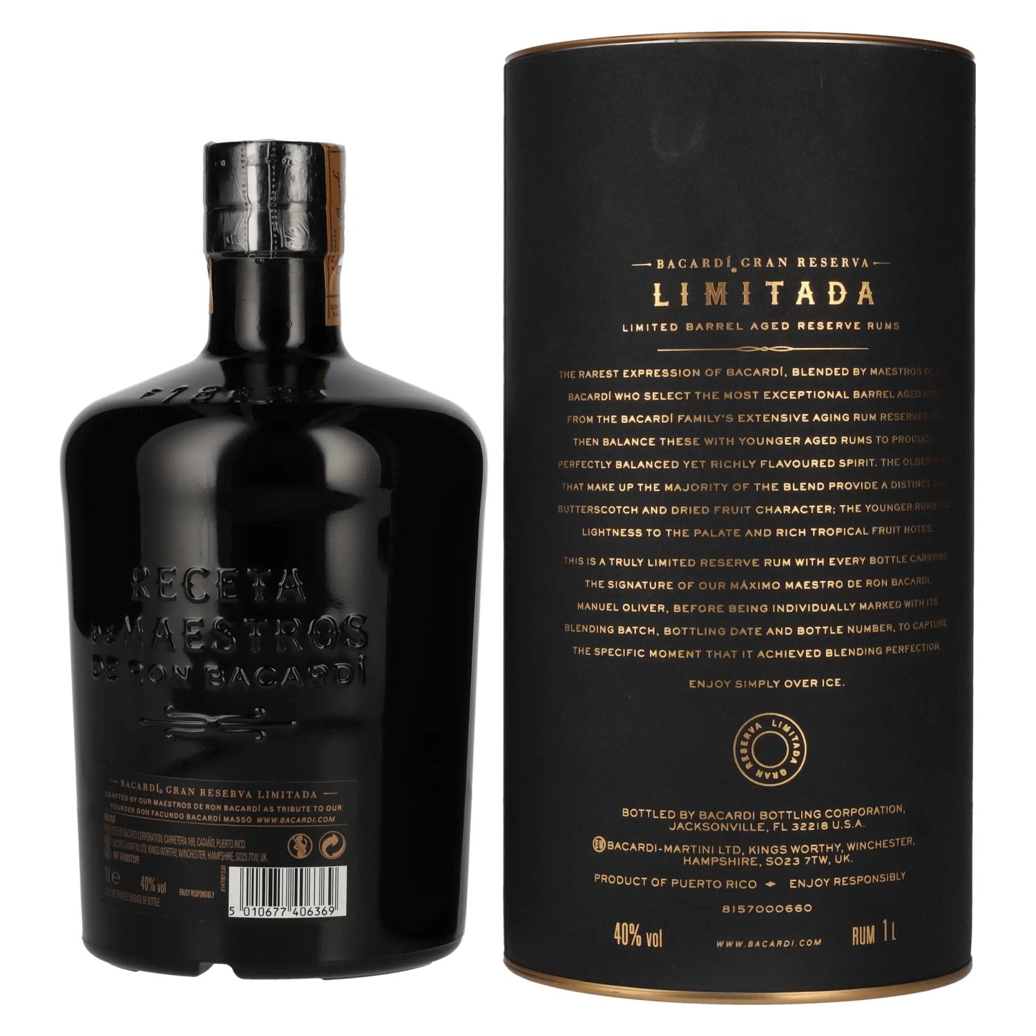 Bacardi Gran Reserva LIMITADA Limited Batch Rum 40% Vol. 1l in Geschenkbox