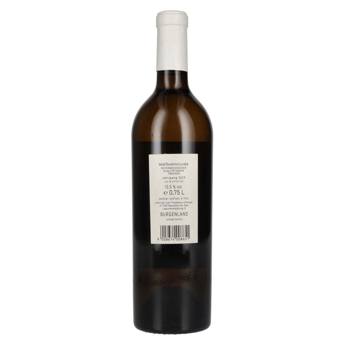 Hillinger JACK without dad! White 2019 13.5% ABV 0.75l