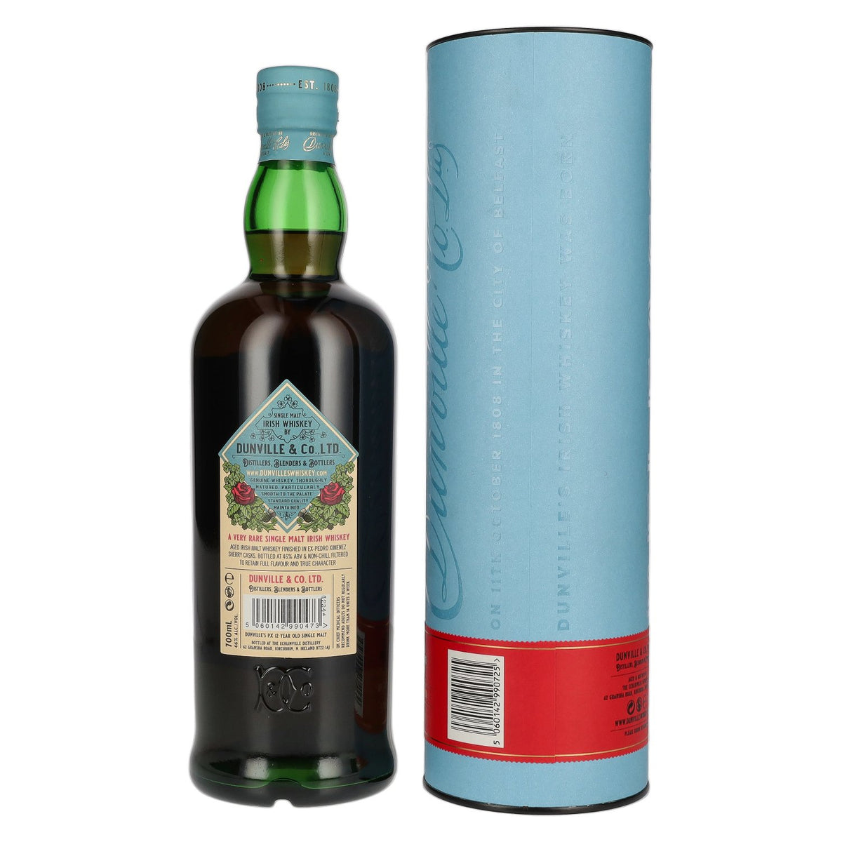 Dunville's 12-Year-Old Single Malt Irish Whiskey PX Cask 46% vol. 0.7 l in a gift box