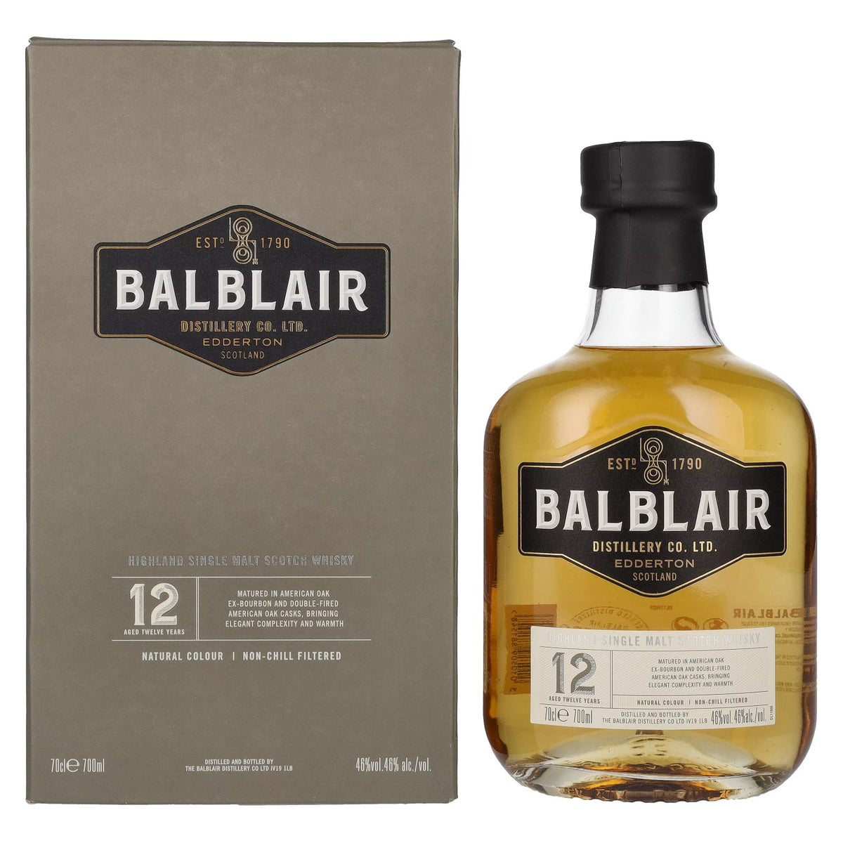 Balblair 12 Years Old Highland Single Malt 46% Vol. 0,7l in Geschenkbox