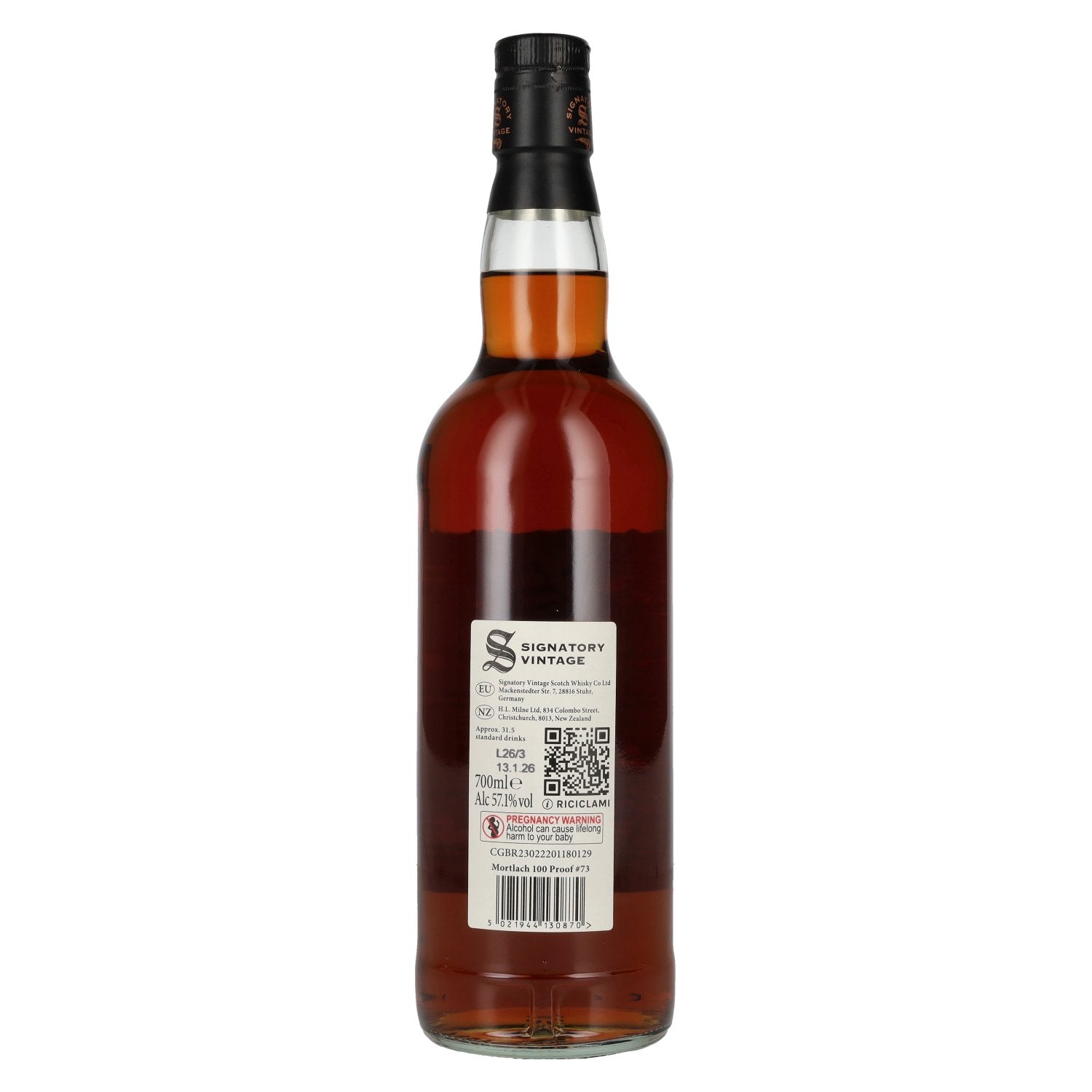 Signatory Vintage 100 Proof Edition MORTLACH 11 Years Old Oloroso Sherry Butts #73 2014 57,1% Vol. 0,7l