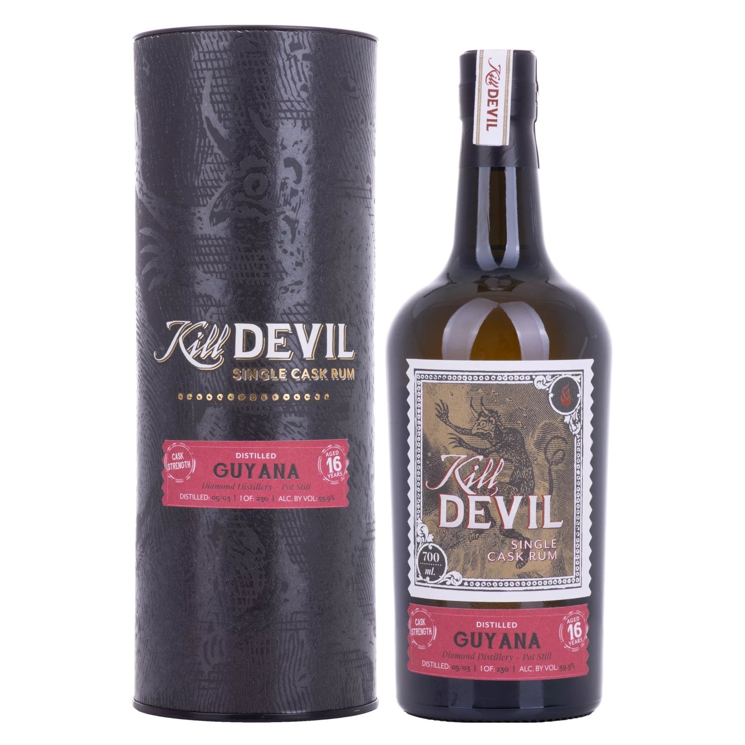 Hunter Laing Kill Devil Guyana 16 Years Old Single Cask Rum 2003 59.9% Vol. 0.7l in gift box