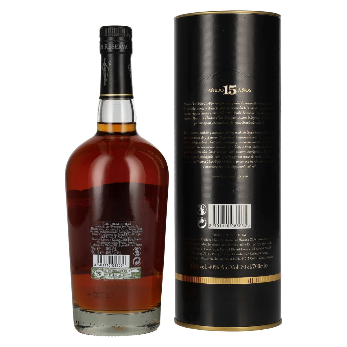 Havana Club Gran Reserva Añejo 15 Años 40% Vol. 0.7l in a gift box