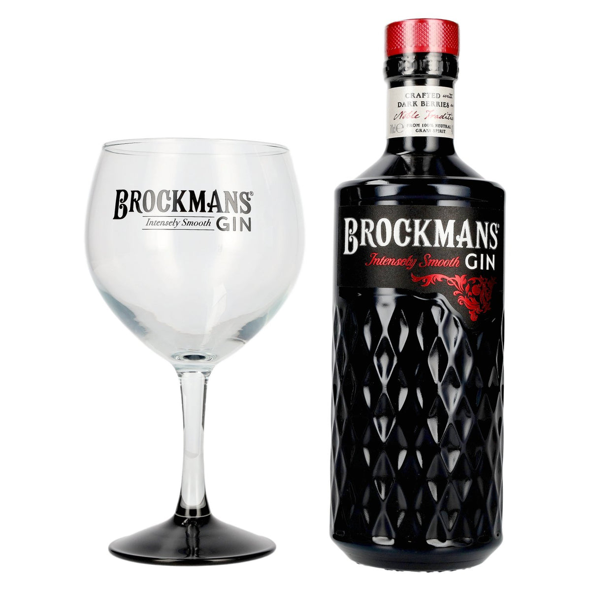 Brockmans Intensely Smooth PREMIUM GIN 40% Vol. 0,7l in Geschenkbox mit Glas