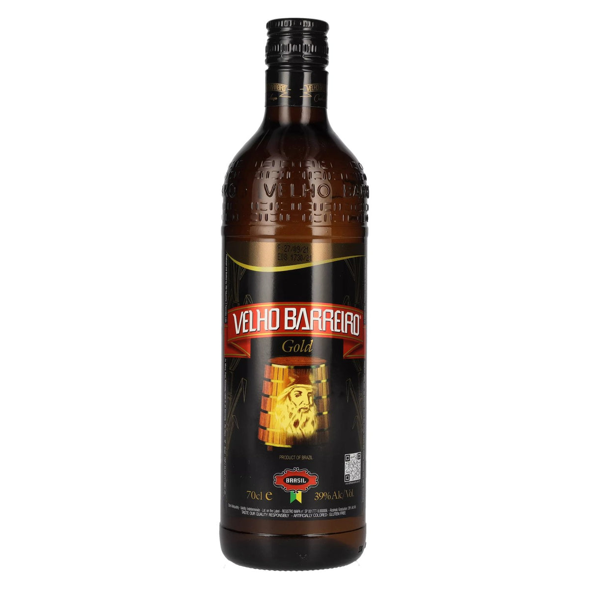 Velho Barreiro GOLD Cachaça 39% Vol. 0.7l