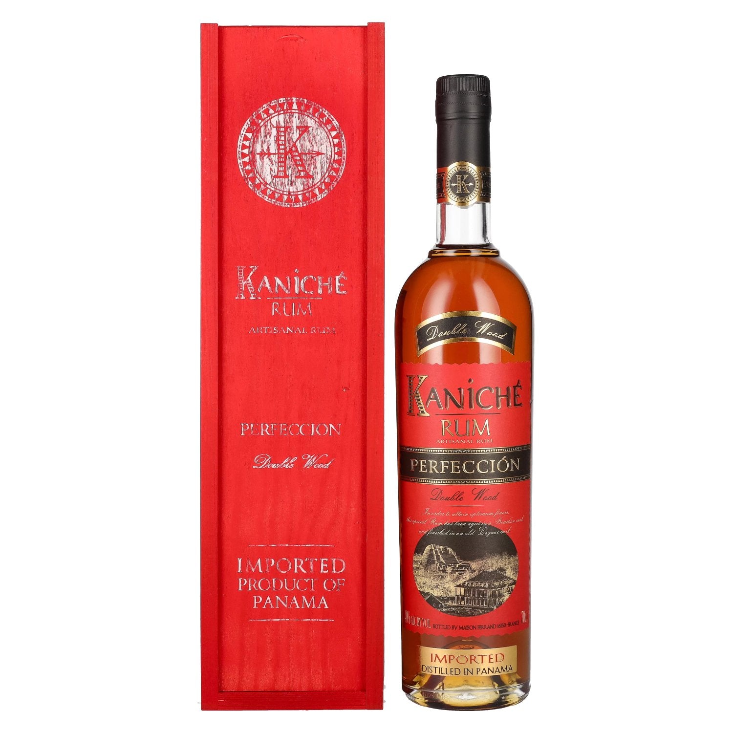 Kaniché Rum Perfección Double Wood 40% Vol. 0.7l in wooden box