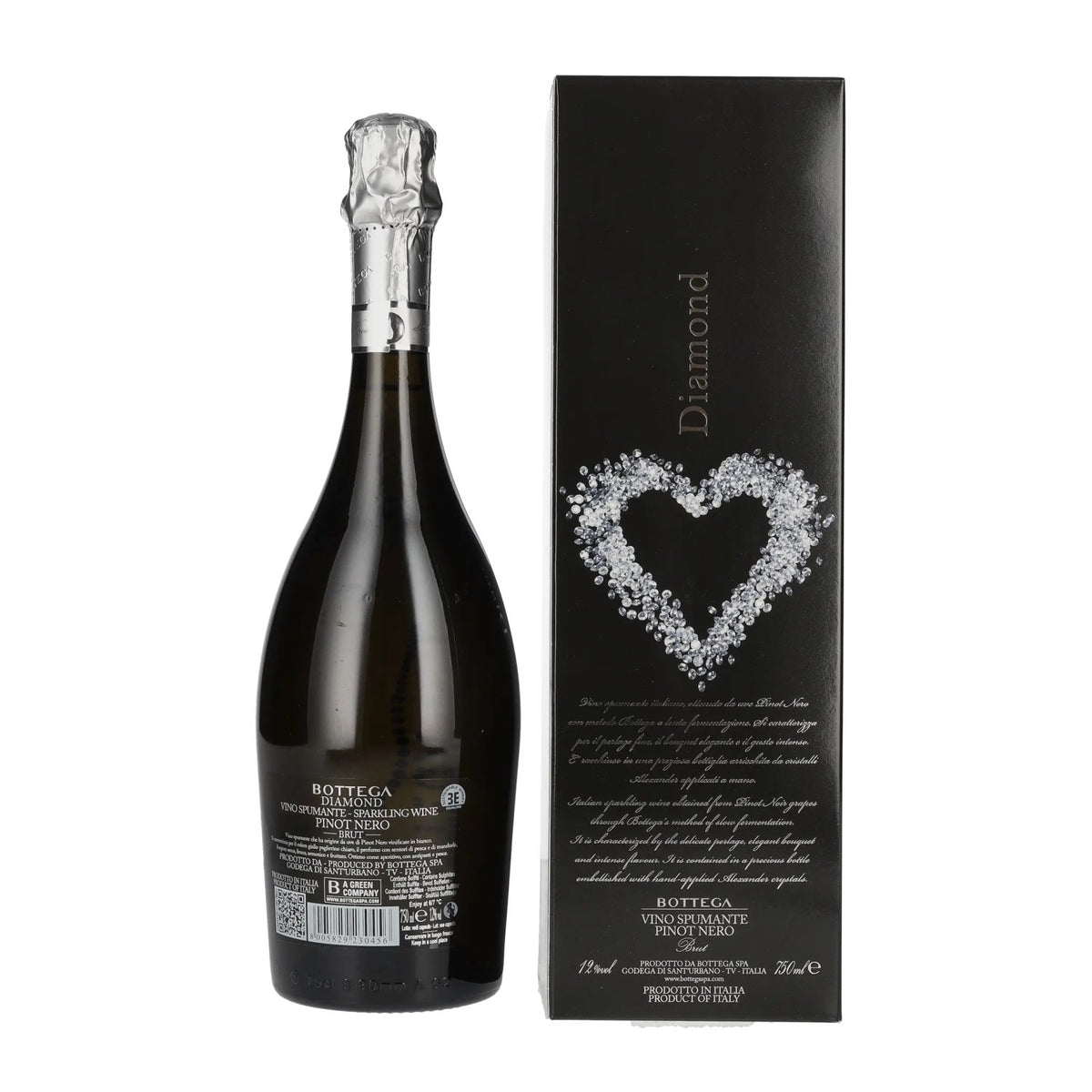 Bottega DIAMOND Pinot Nero Spumante Brut 12% Vol. 0,75l in Geschenkbox