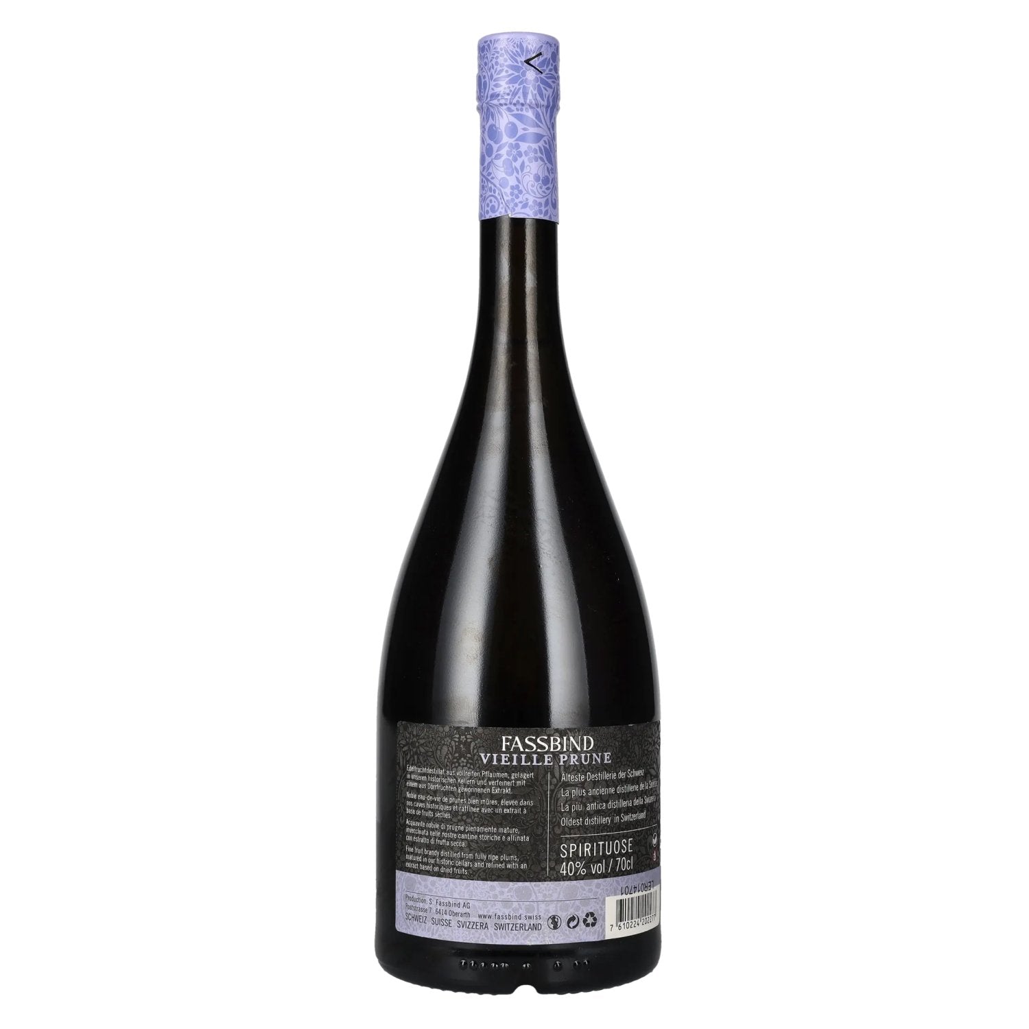 Fassbind Les Vieilles Barriques OLD PLUM 40% Vol. 0.7l