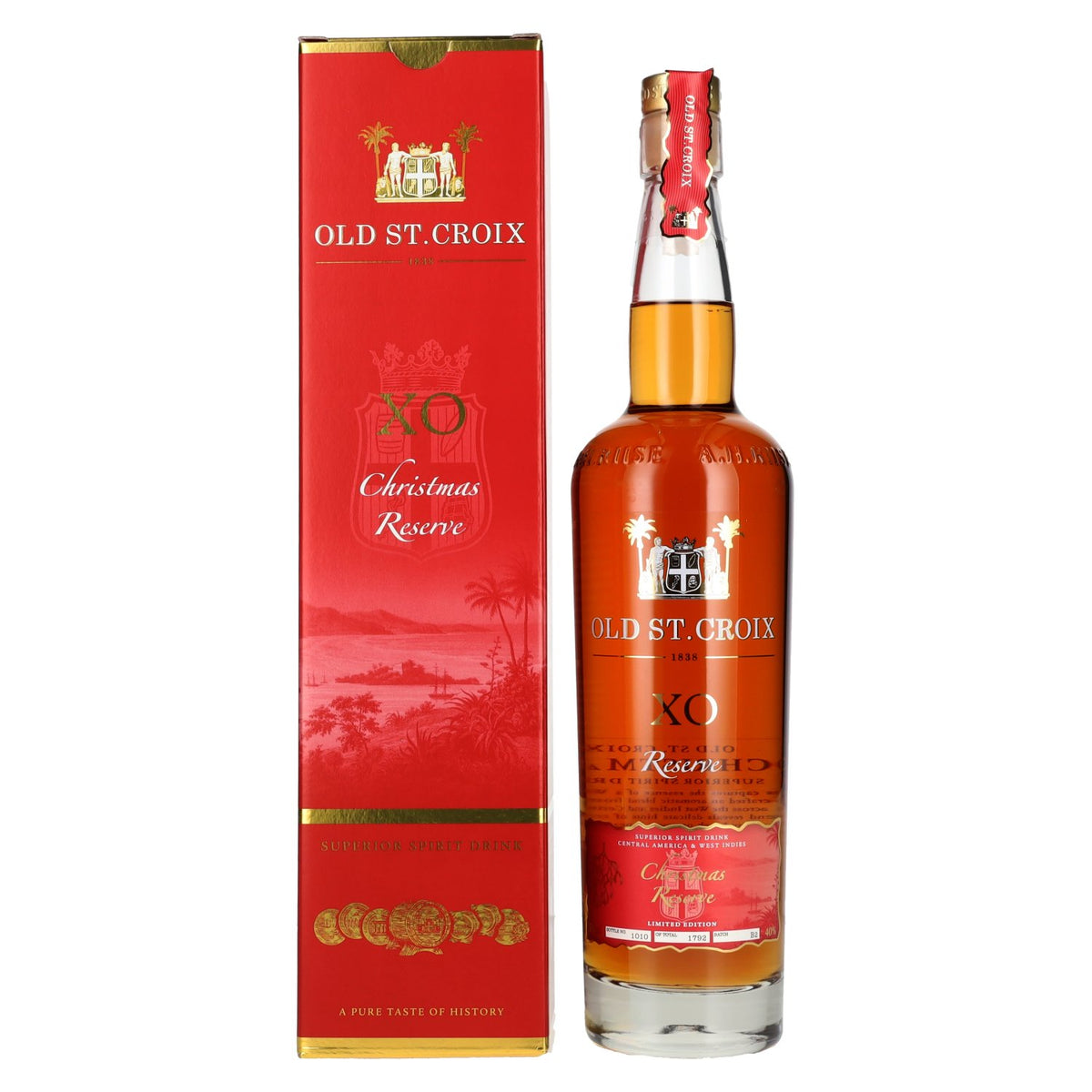 Old St. Croix A.H. Riise X.O. Reserve Christmas Superior Spirit Drink 40% Vol. 0.7l in gift box