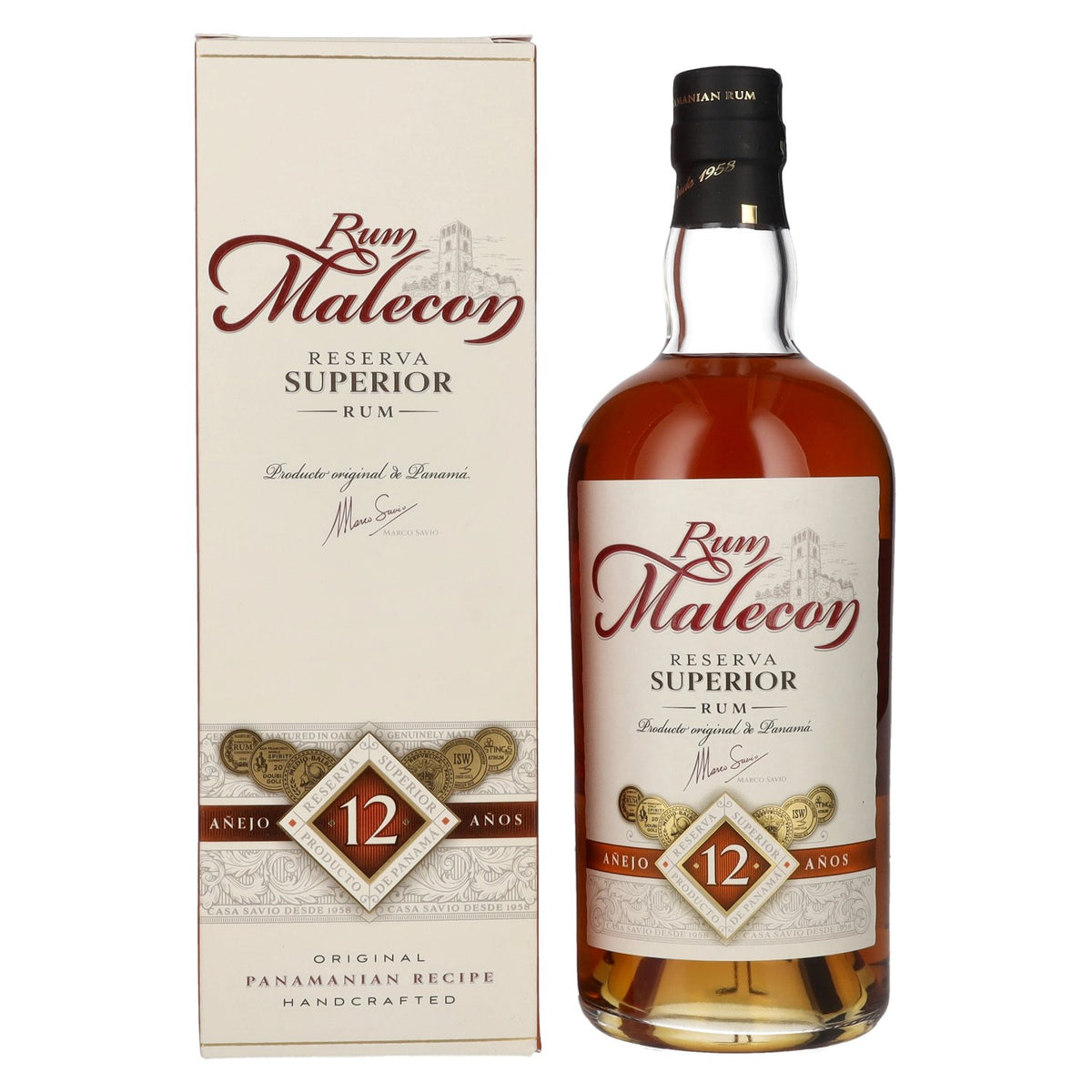 Rum Malecon Añejo 12 Years Superior Reserve 40% Vol. 0.7l in gift box