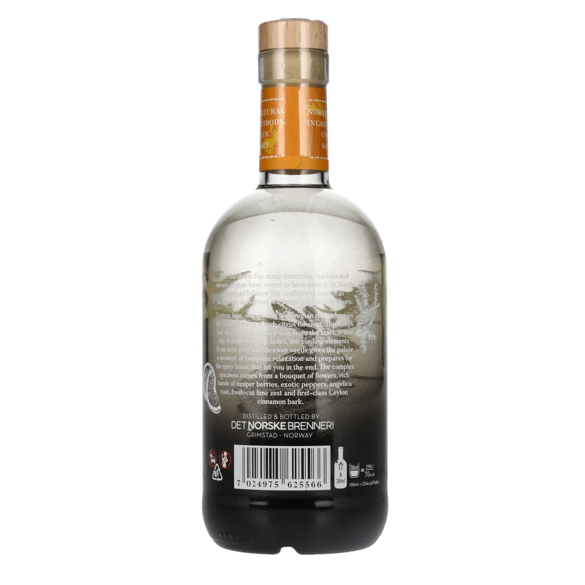 Harahorn Norwegian Orange Dry Gin 42% ABV 0.5l