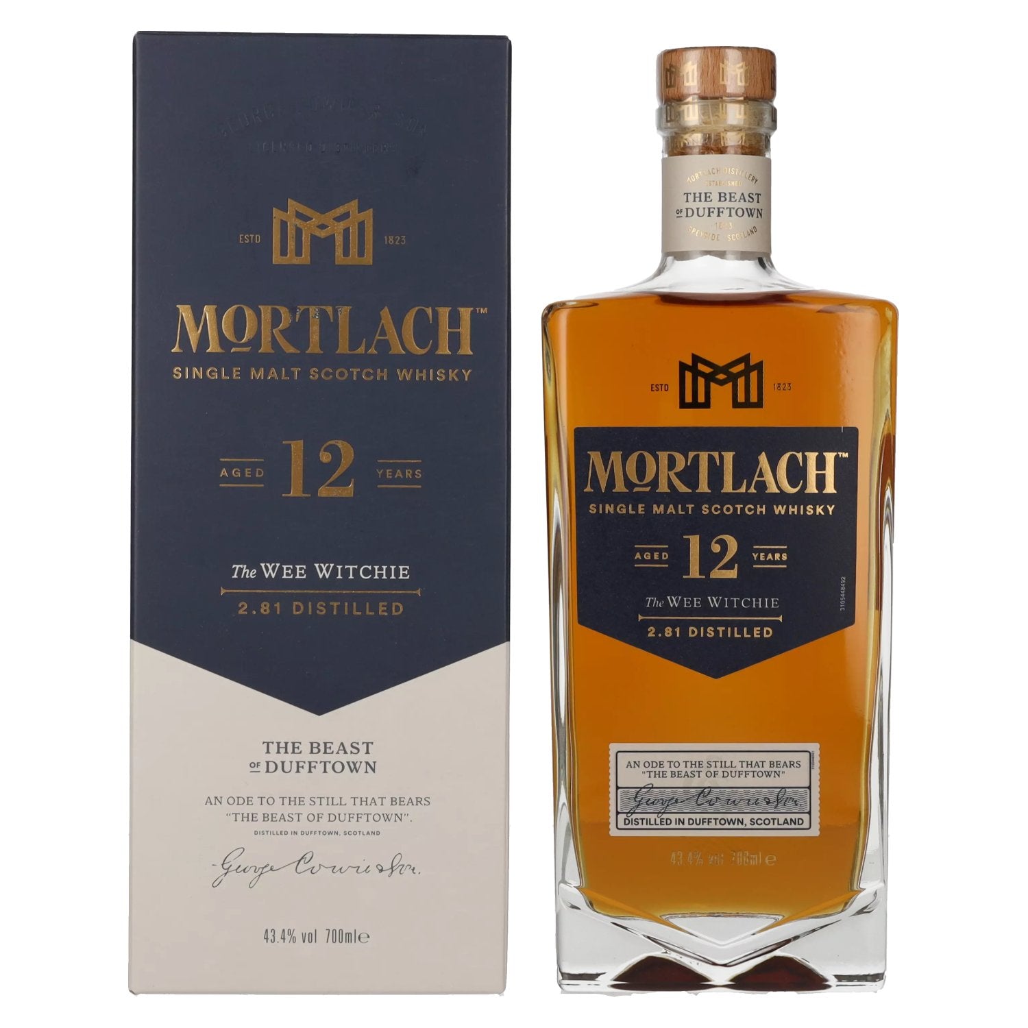 Mortlach 12 Years Old The WEE WITCHIE Single Malt 43.4% Vol. 0.7l in Gift Box