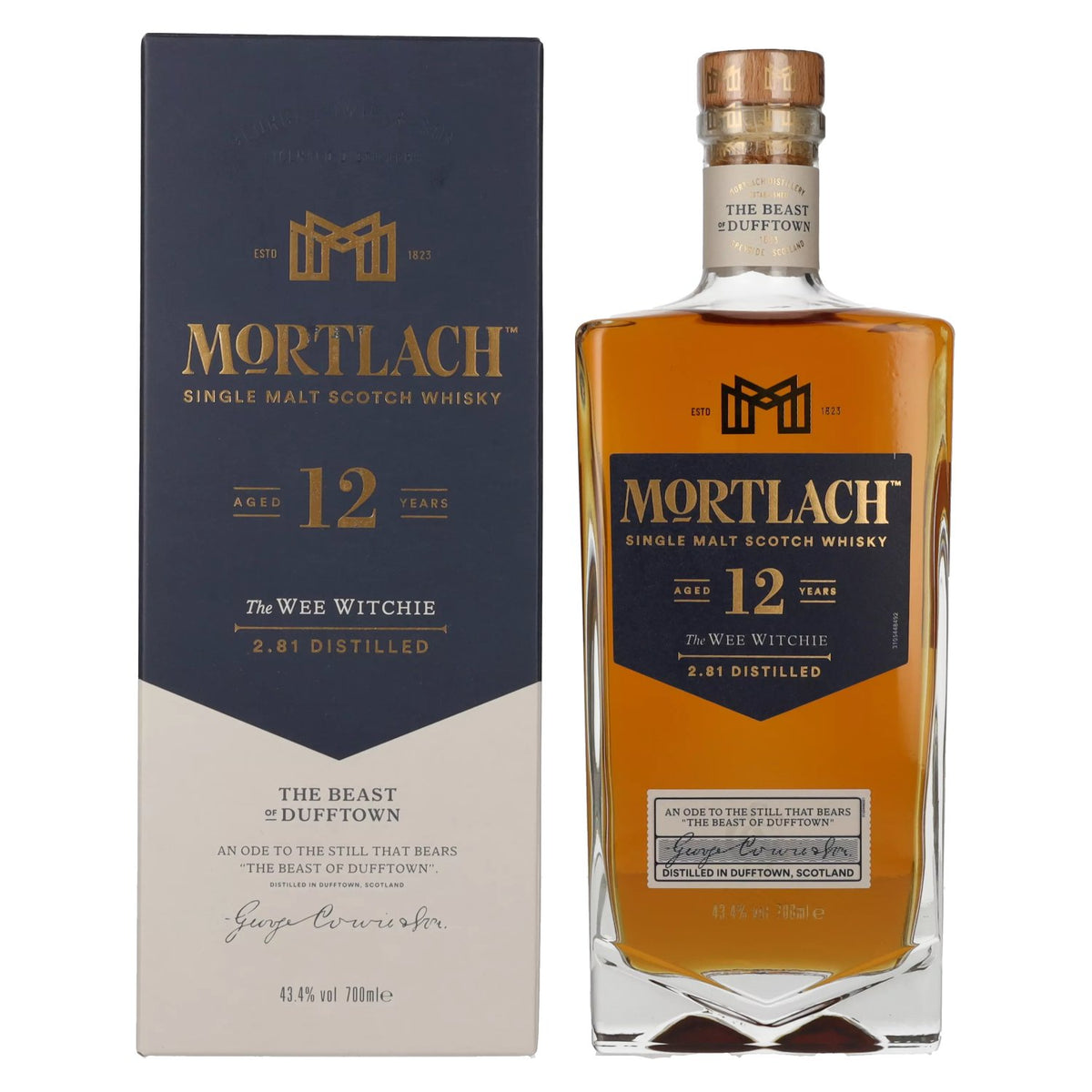 Mortlach 12 Years Old The WEE WITCHIE Single Malt 43.4% Vol. 0.7l in Gift Box