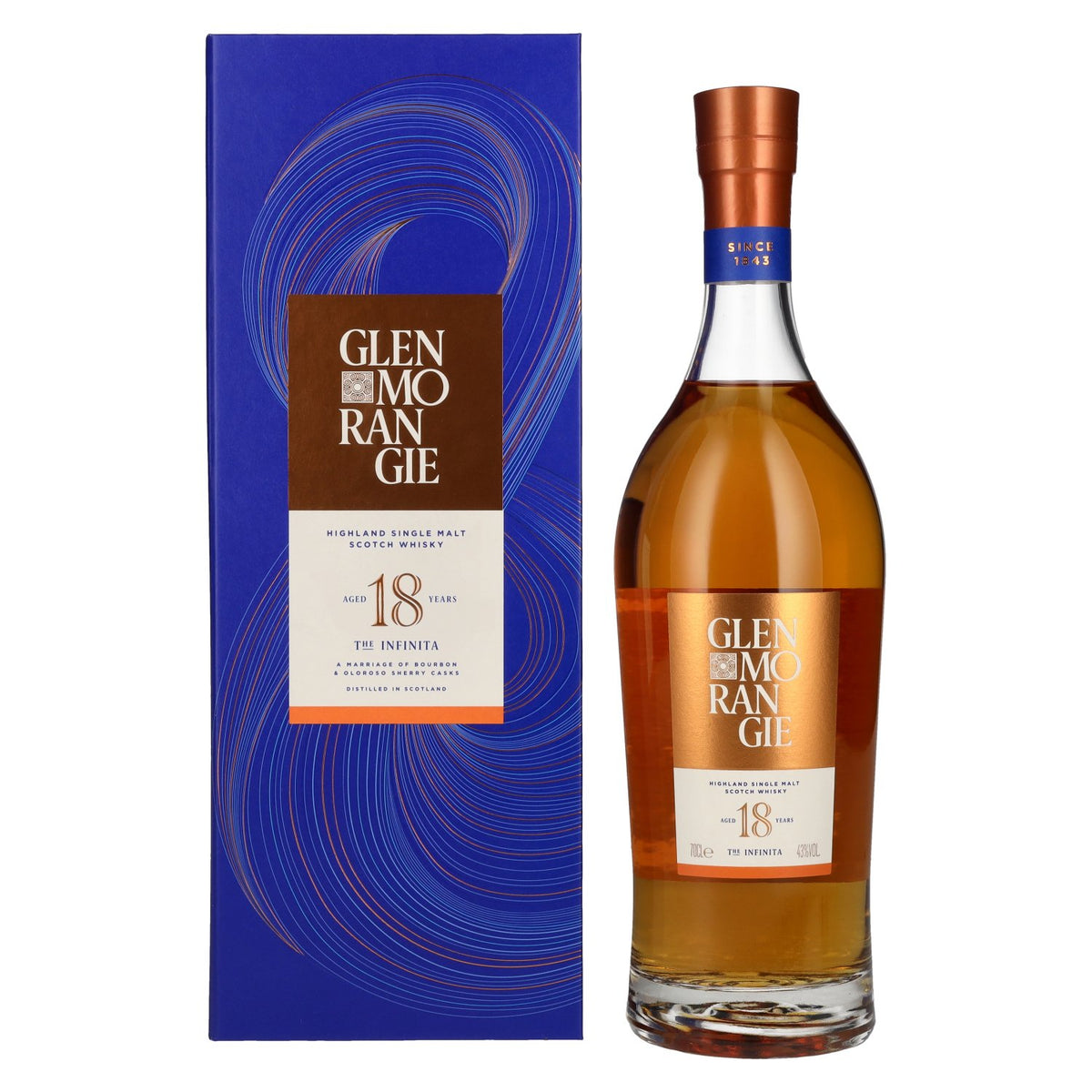 Glenmorangie 18 Years Old THE INFINITA Highland Single Malt 43% Vol. 0.7l in Gift Box