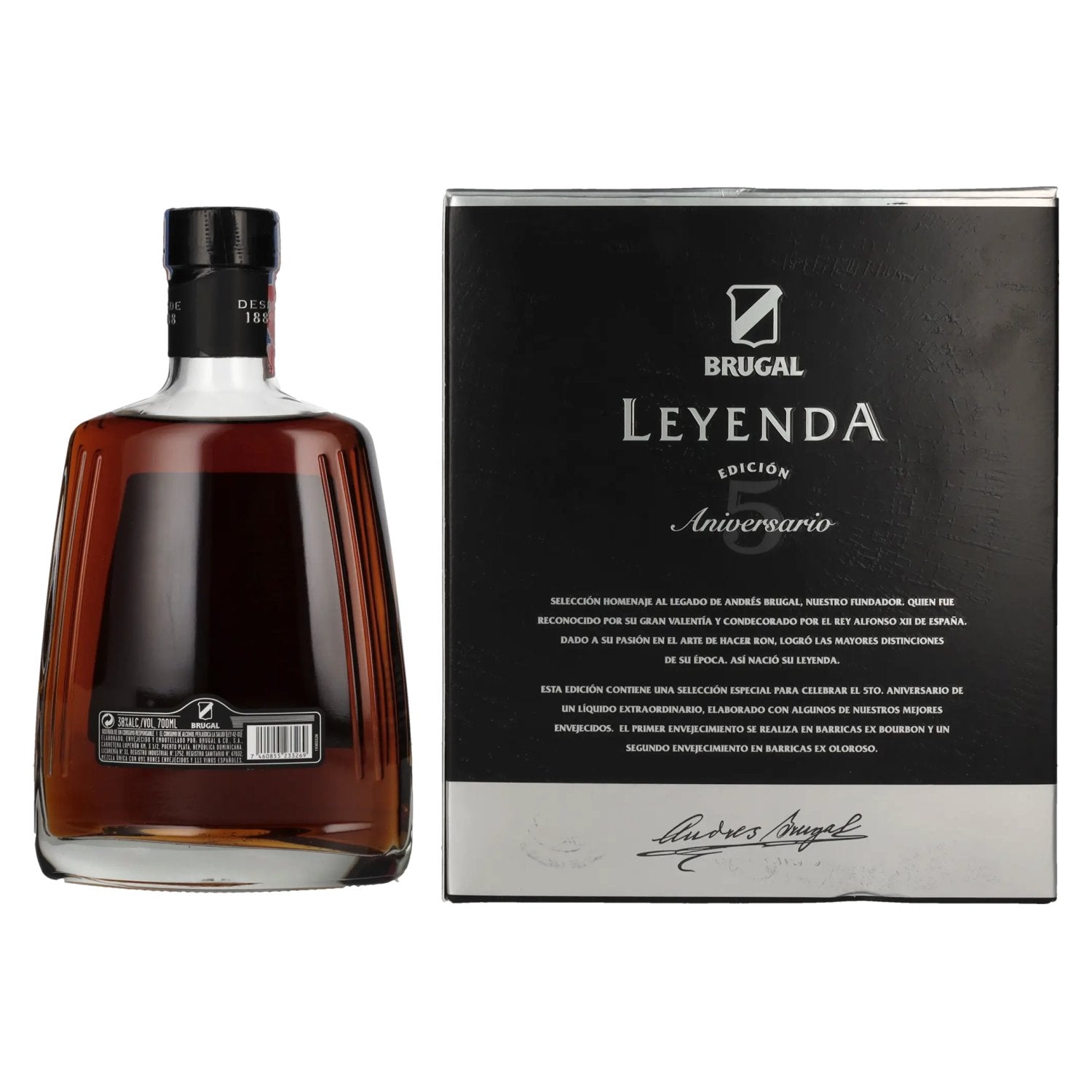 Brugal LEYENDA 5 Years Old Special Selection 38% Vol. 0.7l in gift box