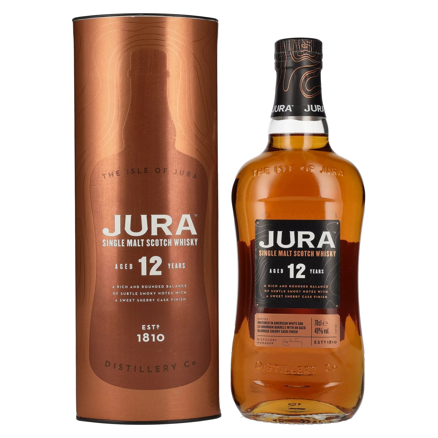 Jura 12 Years Old Single Malt Scotch Whisky 40% Vol. 0,7l in Geschenkbox