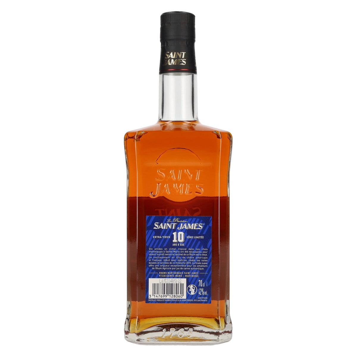 Saint James 10 ANS D'ÂGE Extra Vieux Rhum Agricole Martinique AOC Série Limitée 2025 42% Vol. 0,7l
