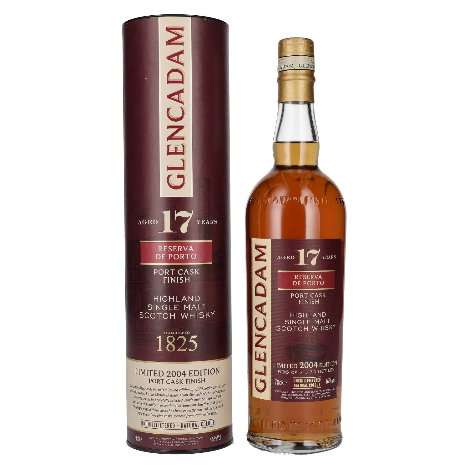 Glencadam 17 Years Old Reserva de Porto Port Cask Finish 46% Vol. 0,7l in Geschenkbox