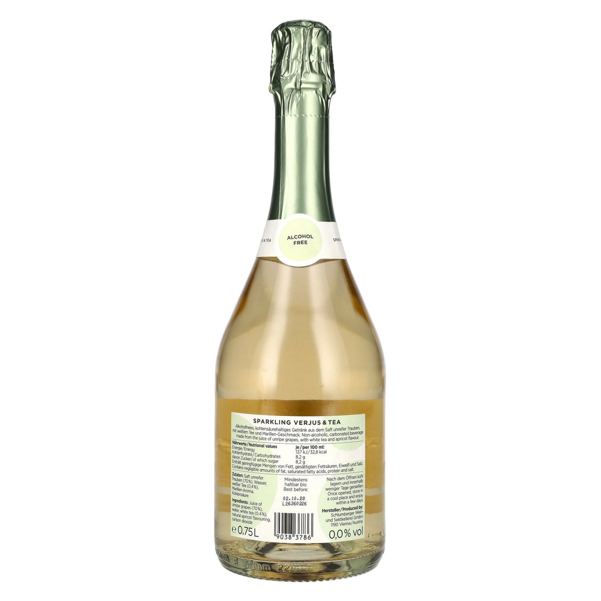 Schlumberger Sparkling Verjus &amp; Tea 0.0 Alcohol-Free 0.75 l